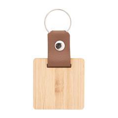 OBG PUB - Porte-clés de forme carré en bambou Jakur