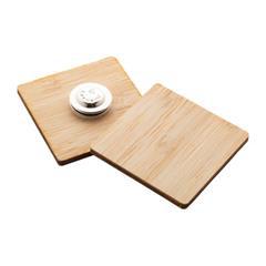 OBG PUB - Porte-badge de forme carré en bambou Zokou