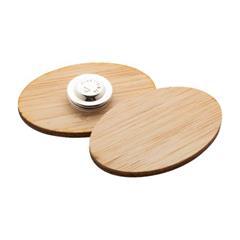 OBG PUB - Porte-badge de forme ovale en bambou Zokou