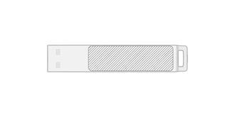 Clé USB LED Base - Marquage Recto