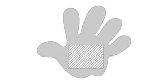 Autocollant réfléchissant en forme de main Astan - Marquage Recto