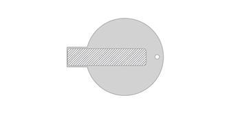 Clé USB écologique en fibre de paille Roundo - Marquage Verso