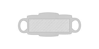 Mug blanc en céramique durable de 80ml Fogye - Marquage autour