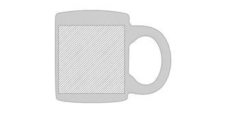 Mug blanc en céramique durable de 80ml Fogye - Impression Droite