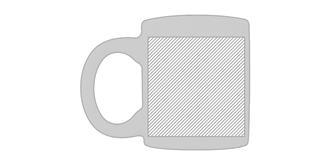 Mug blanc en céramique durable de 80ml Fogye - Impression Gauche