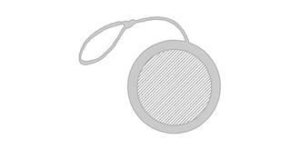 Yo-yo en bois avec ficelle blanche Brakye - Impression Bas