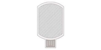 Clé USB écologique en fibre de paille Skaroun - Marquage Recto