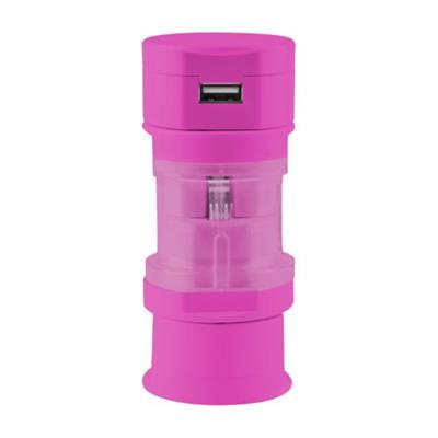 Adaptateur universel de voyage en plastique Xyar Fushia