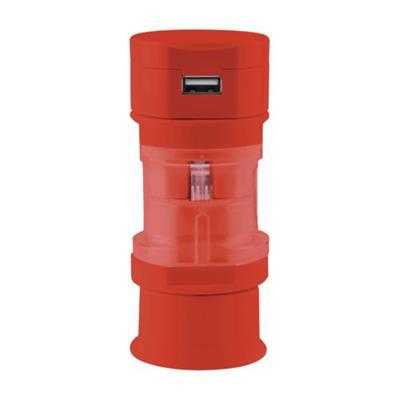 Adaptateur universel de voyage en plastique Xyar Rouge