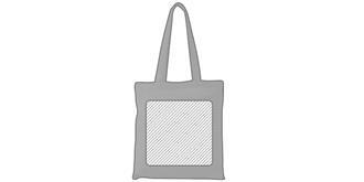 Sac coton Tote bag bio couleur naturel Naturaé - Marquage Recto