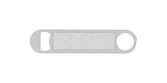 Ouvre-bouteille en acier inoxydable Mojitos - Marquage Verso