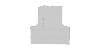 Veste de sécurité fluo en polyester Visibo - Marquage poitrine droite