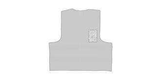 Veste de sécurité fluo en polyester Visibo - Marquage poitrine gauche