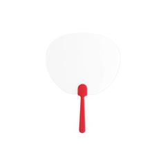 Éventail bicolore en plastique forme ovale Karry