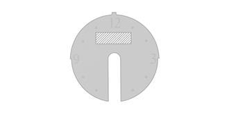 Horloge murale avec cadran amovible Dyalur - Marquage Recto