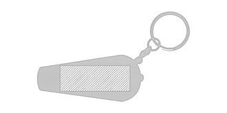 Porte-clés en plastique multifonction Cloak - Impression Haut