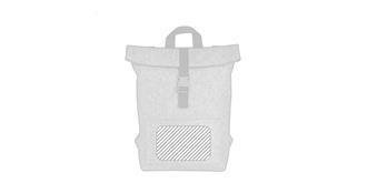 Sac à dos écologique en feutre en RPET Poloki - Marquage Recto