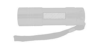 Lampe torche de poche en aluminium Arye - Impression Droite