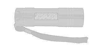 Lampe torche de poche en aluminium Arye - Impression Gauche