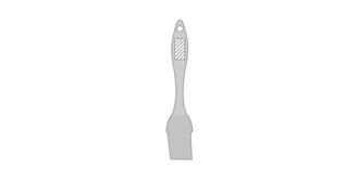 Pinceau de cuisine bicolore en silicone Kolas - Marquage Recto