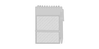 Carnet de notes A6 en carton recyclé Ecocar - Marquage Recto