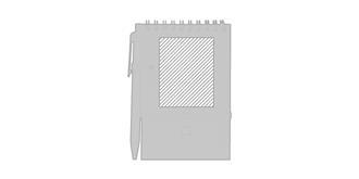 Carnet de notes A6 en carton recyclé Ecocar - Marquage Verso