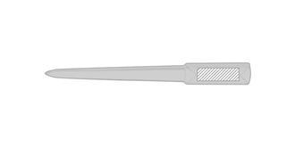 Ouvre-lettres en métal chromé design moderne Rayar - Impression sur poignée