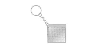 Mètre ruban avec porte-clés en plastique Lever - Marquage Verso