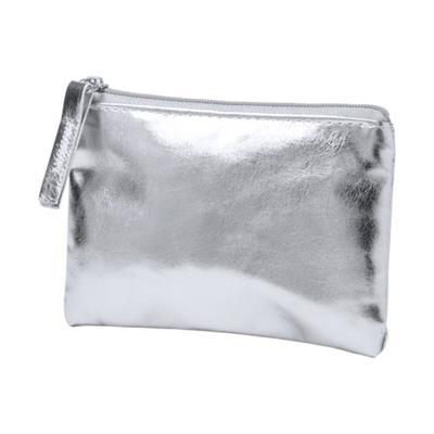 Trousse en plastique avec fermeture éclair Faudoc Argent