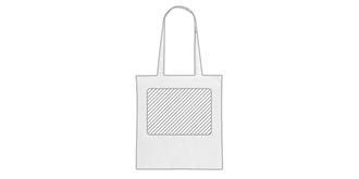 Tote bag coton bicolore épais Mercato - Marquage Verso