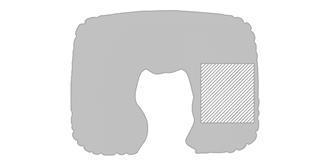 Coussin pour cou en microfibre gonflable Travela - Impression Droite