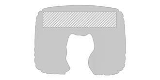 Coussin pour cou en microfibre gonflable Travela - Marquage Recto