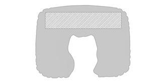 Coussin pour cou en microfibre gonflable Travela - Marquage Verso
