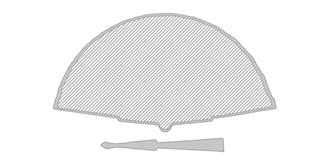 Éventail en polyester et plastique Talen - A l'avant