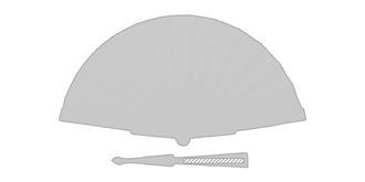 Éventail en polyester et plastique Talen - Marquage Recto