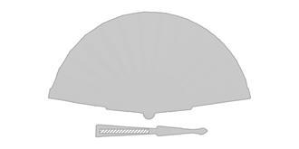 Éventail en polyester et plastique Talen - Marquage Verso