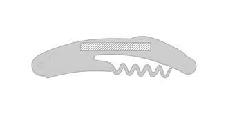 Sommelier en métal argenté de haute qualité Kaire - Marquage Recto