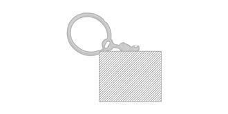 Porte-clés en métal en forme de cœur Valentin - Marquage Recto