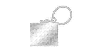 Porte-clés en métal en forme de cœur Valentin - Marquage Verso