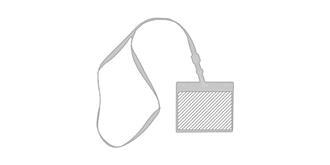 Tour de cou en plastique Maer - Marquage Recto