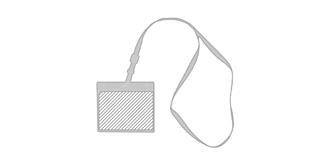 Tour de cou en plastique Maer - Marquage Verso