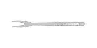 Set barbecue 3 pièces en acier inoxydable Tors - Impression sur fourchette