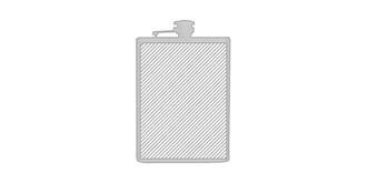 Set flasques avec 2 verres en acier Yaxes - Marquage Recto