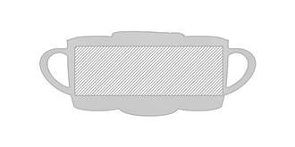 Mug en porcelaine blanche 350 ml Tehn - Marquage autour