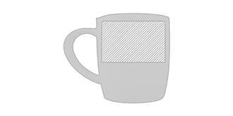 Mug en porcelaine blanche 350 ml Tehn - Impression Droite