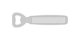 Ouvre-bouteille en acier inoxydable Bierbas - Marquage Recto