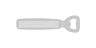 Ouvre-bouteille en acier inoxydable Bierbas - Marquage Verso