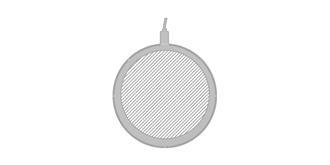 Chargeur sans fil avec boîtier en plastique Garky - Marquage Recto