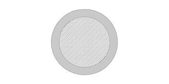 Sous-verre de forme arrondie en liège Kaory - Impression Haut