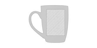 Mug de 350 ml en porcelaine Artemy - Impression Droite